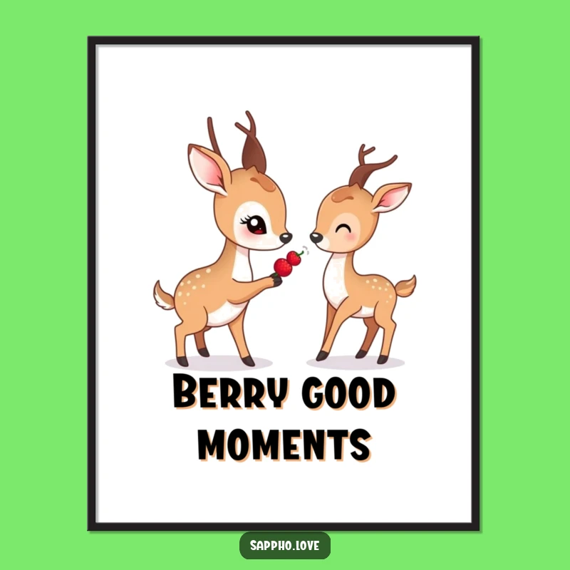 Funny Gentle Deer Digital Art: Instant Peaceful Decor, A Perfect Funny Gift