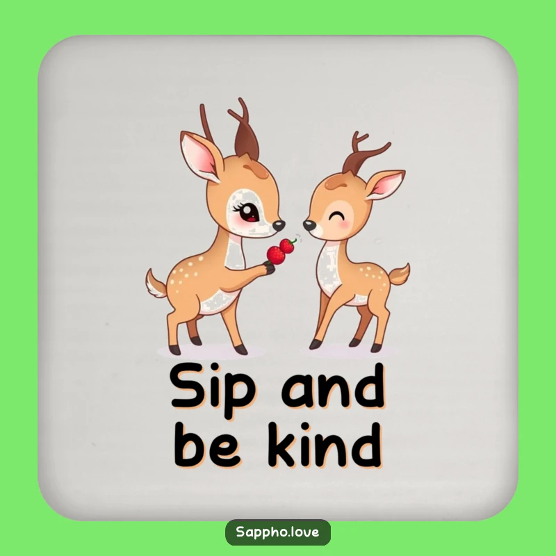 Funny Gentle Deer Coaster: Protect Surfaces with Nature's Gift, A Tiny Funny Gift