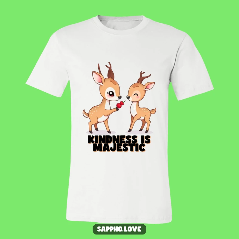 Funny Gentle Deer T-Shirt: Spread Kindness, A Soft Funny Gift